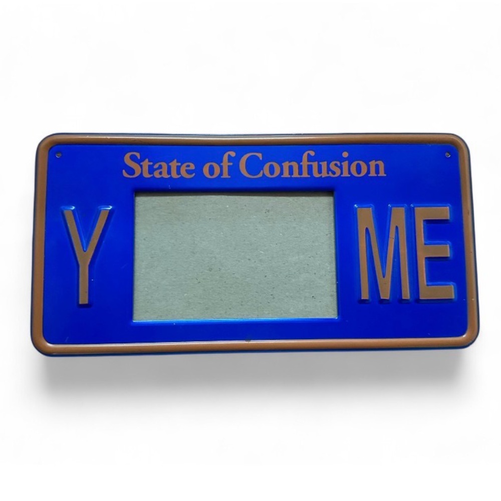 Novelty Blue License Plate Frame